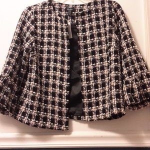 Du Jour Cropped Jacket with Ruffle Sleeve Medium